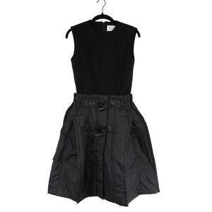 Maison Margiela Paris Switching Sleeveless Puffer Couture Dress Blk NWT SZ 1